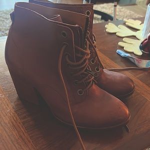 Kork-ease Kaplana leather lace and zip ankle boots